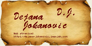 Dejana Jokanović vizit kartica